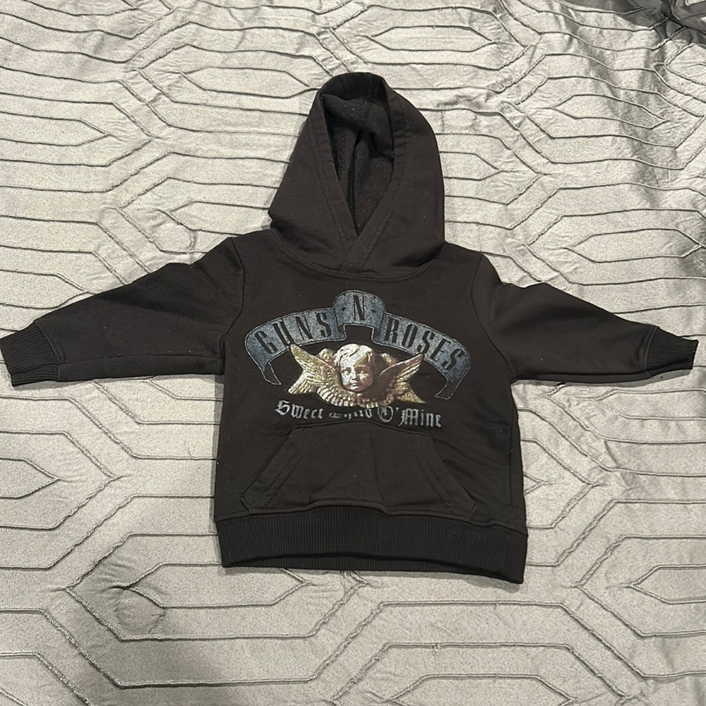 Baby Guns N Roses Black Hoodie Sweatshirt Size 12 Months